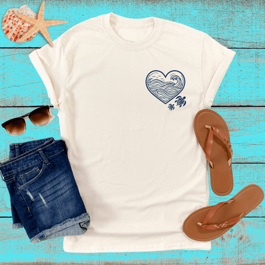 Pocket Ocean Heart T-Shirt