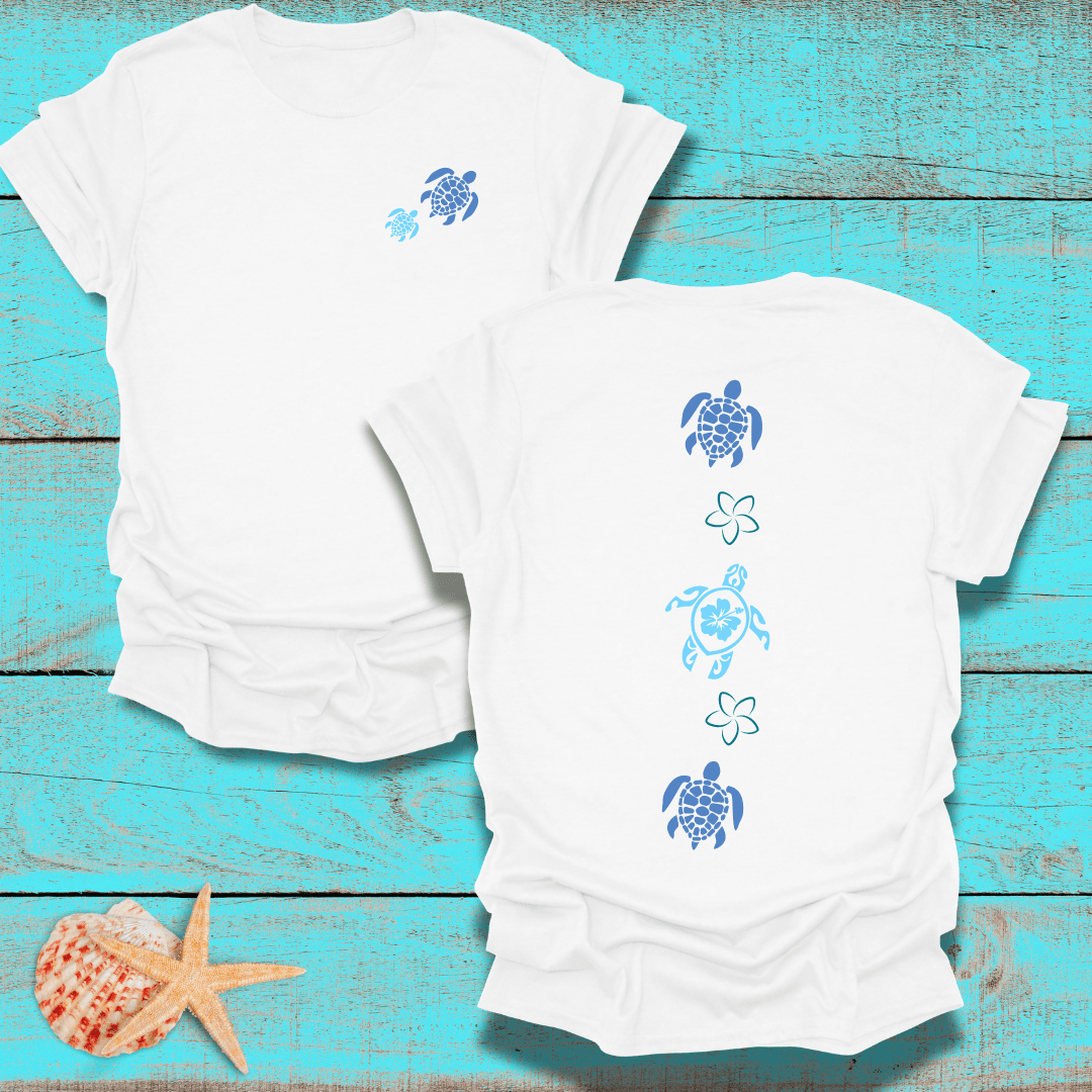 Sea Turtle Pocket & Back Design T-Shirt