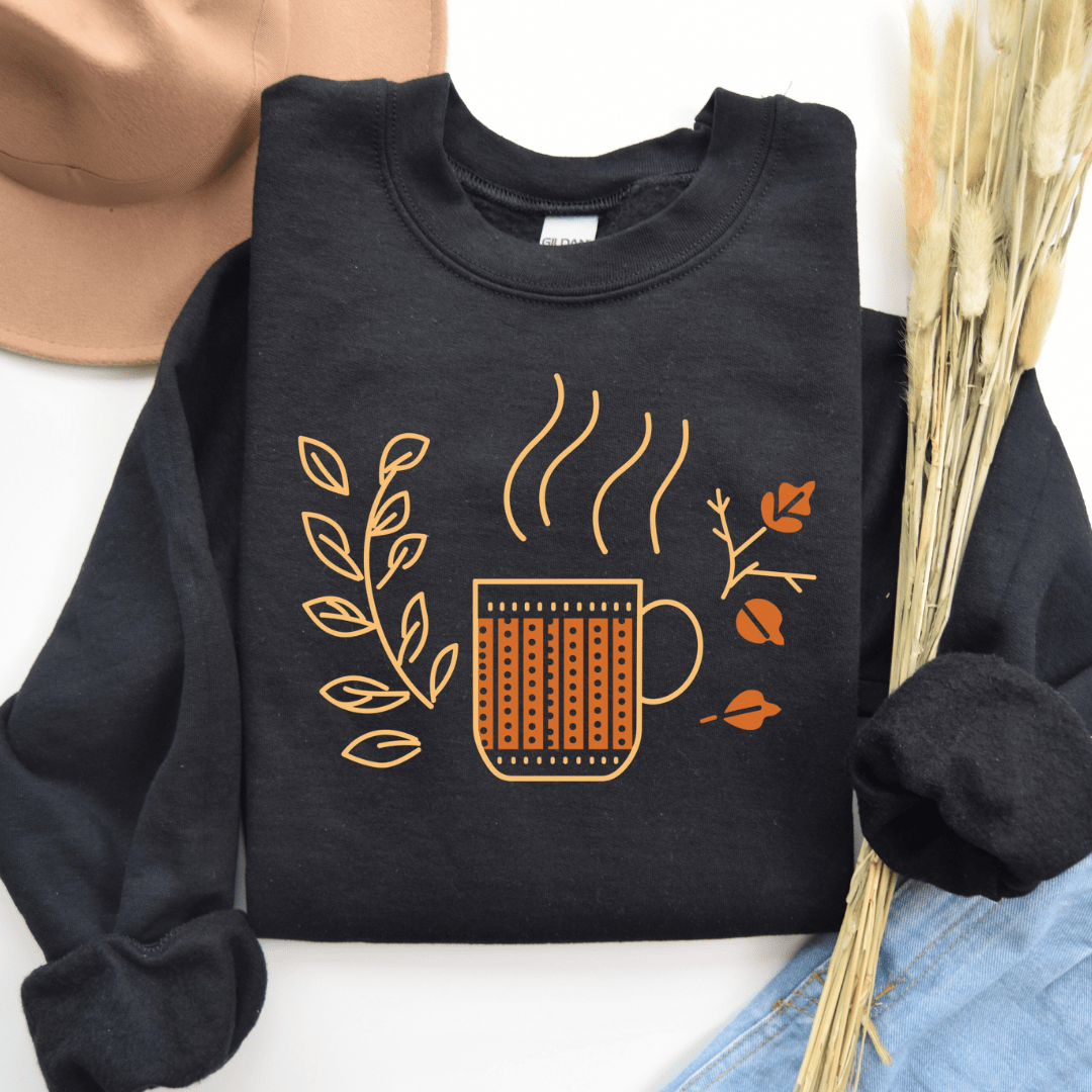 Coffee and Falling Leaves Sweatshirt