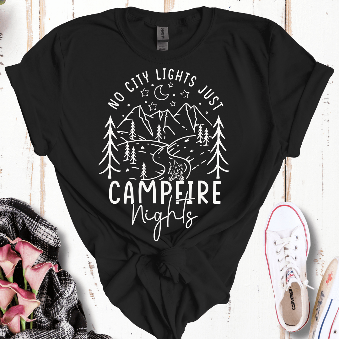 No City Lights, Just Campfire Nights T-Shirt