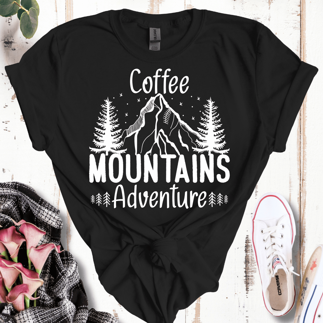 Coffee, Mountains, Adventure T-Shirt