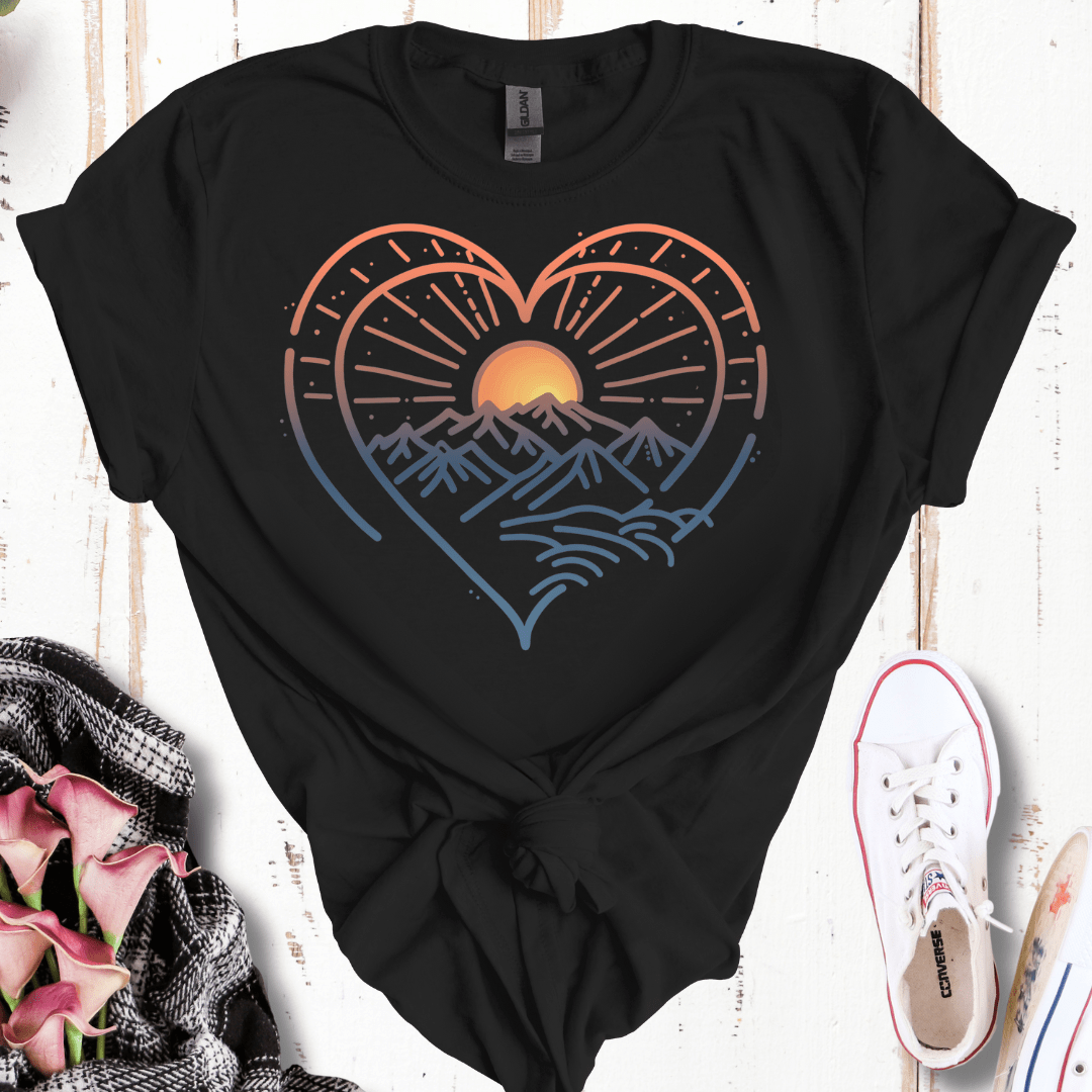 Pastel Mountain Heart T-Shirt