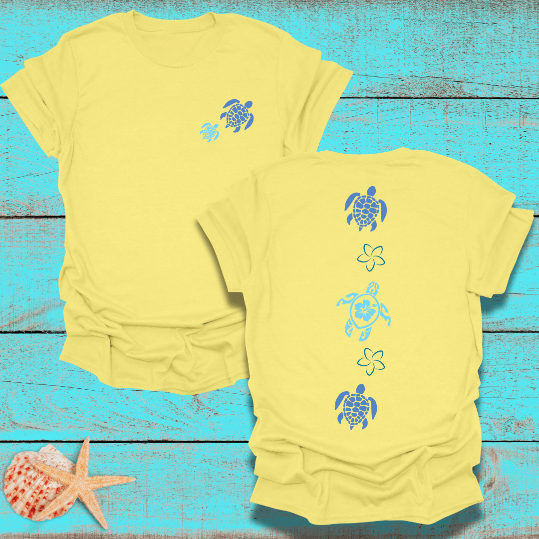 Sea Turtle Pocket & Back Design T-Shirt