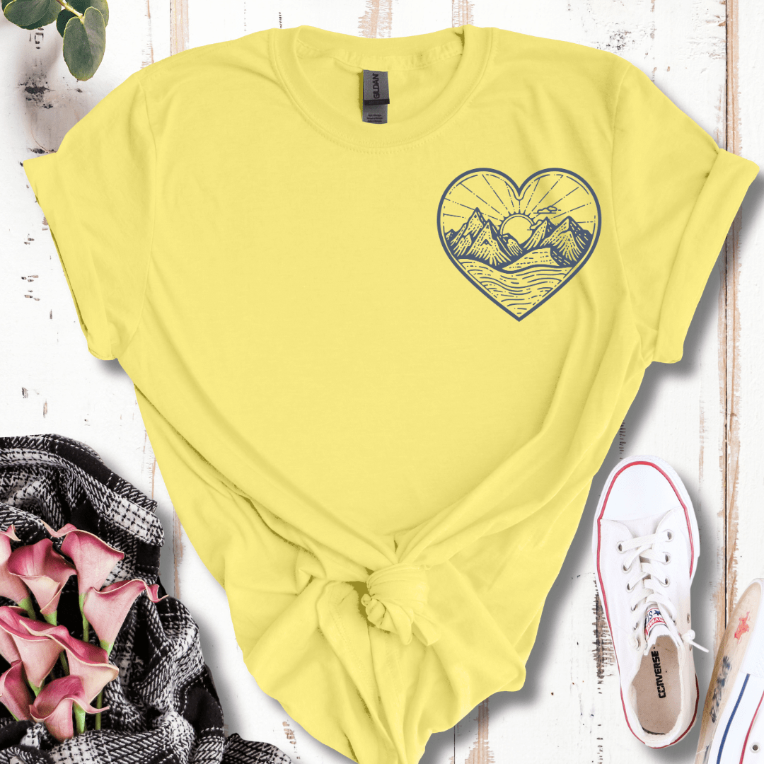 Pocket Mountain Heart T-Shirt