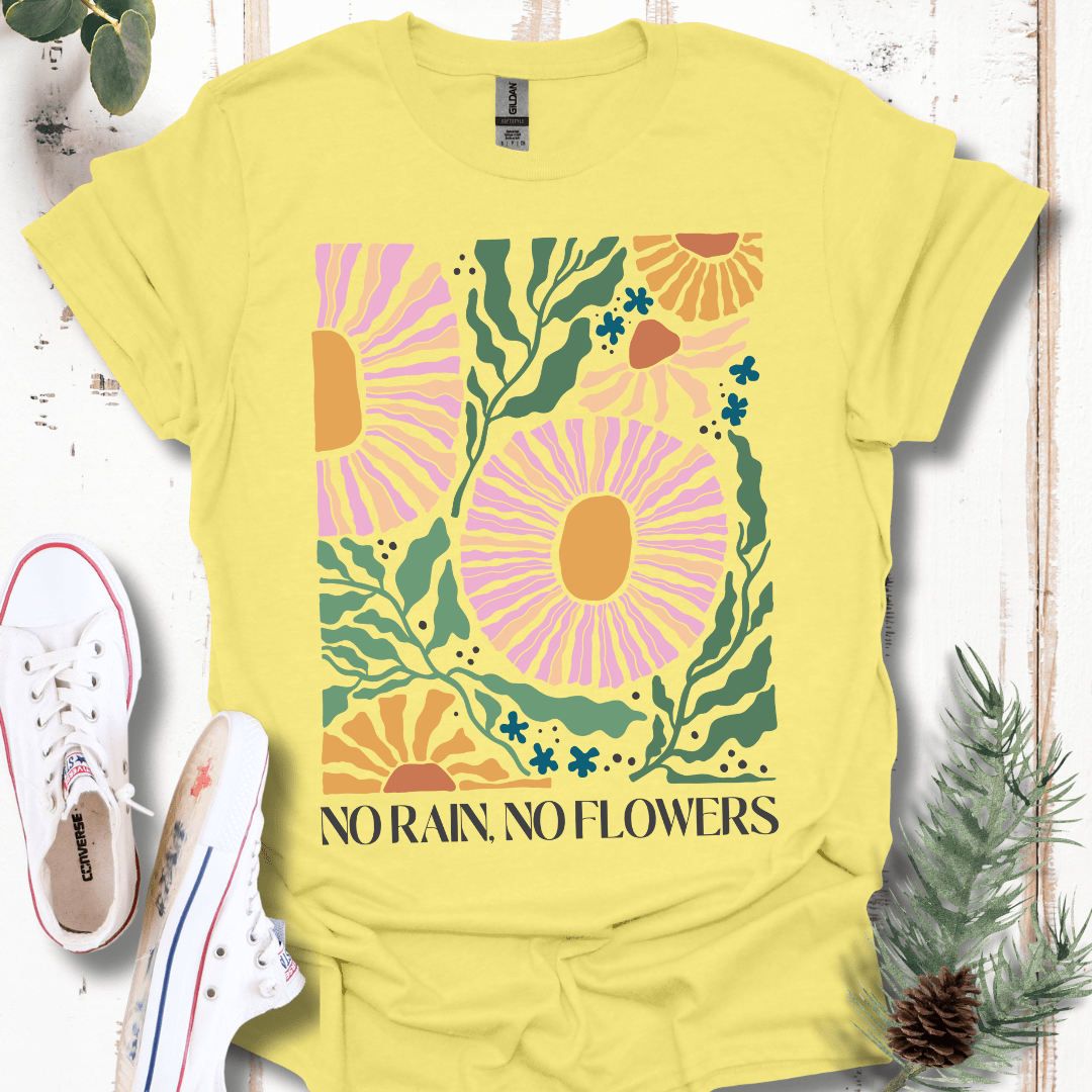 No Rain No Flowers Boho T-Shirt