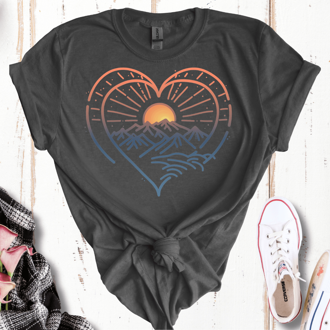 Pastel Mountain Heart T-Shirt