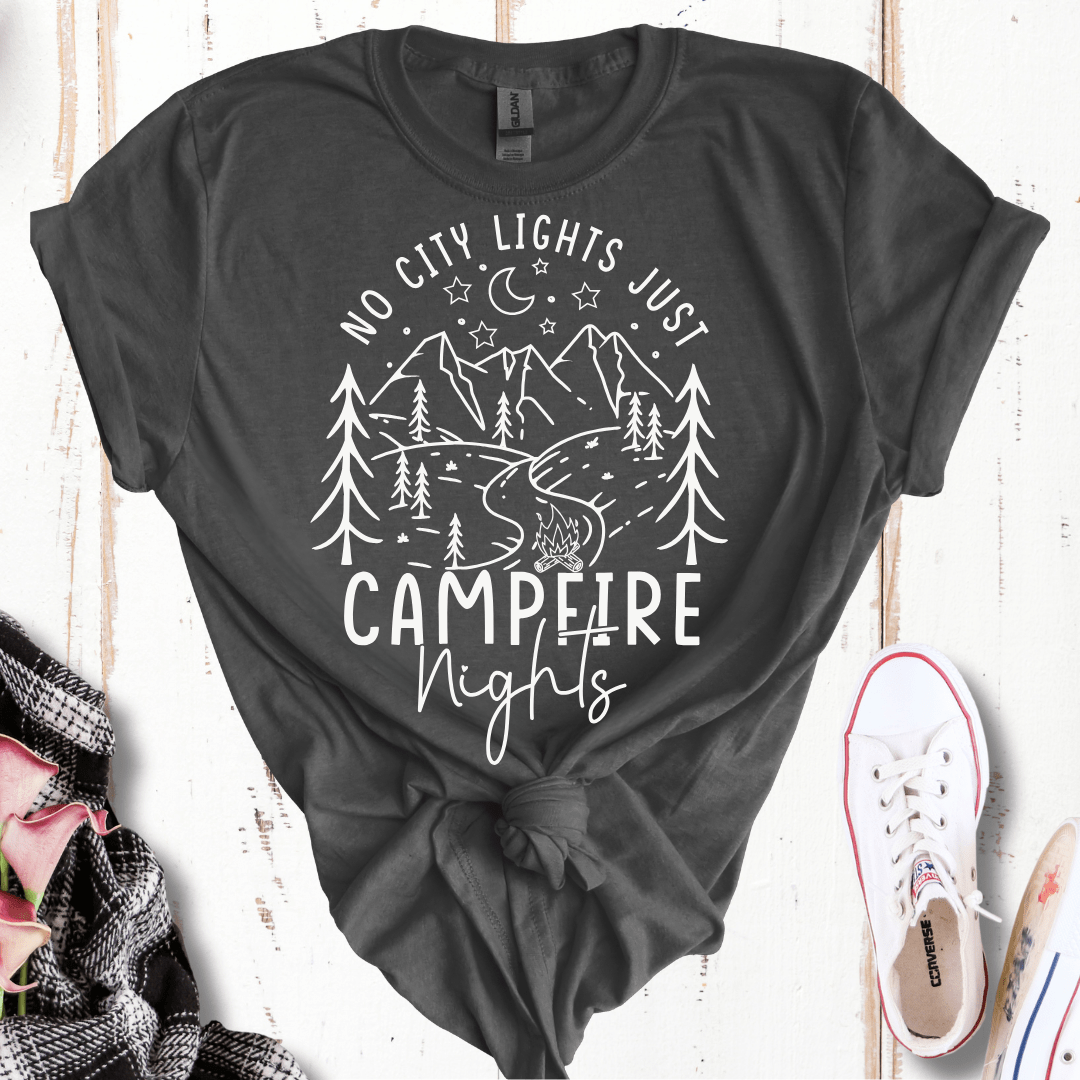 No City Lights, Just Campfire Nights T-Shirt