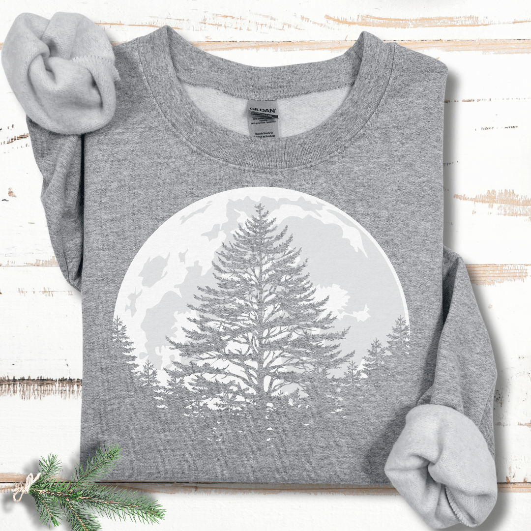 Moonlit Tree Silhouette Sweatshirt