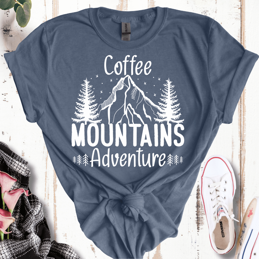 Coffee, Mountains, Adventure T-Shirt