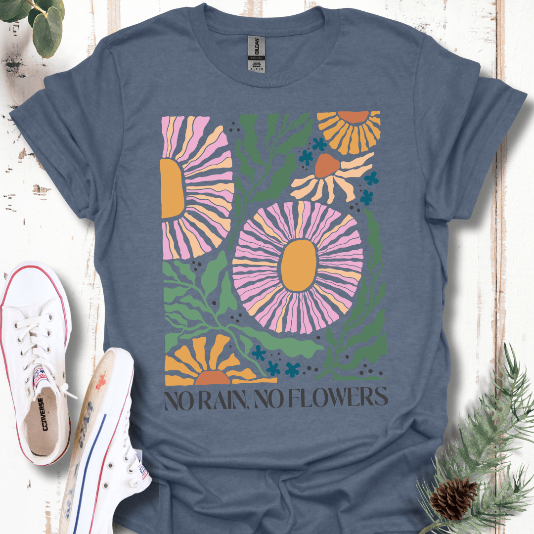 No Rain No Flowers Boho T-Shirt