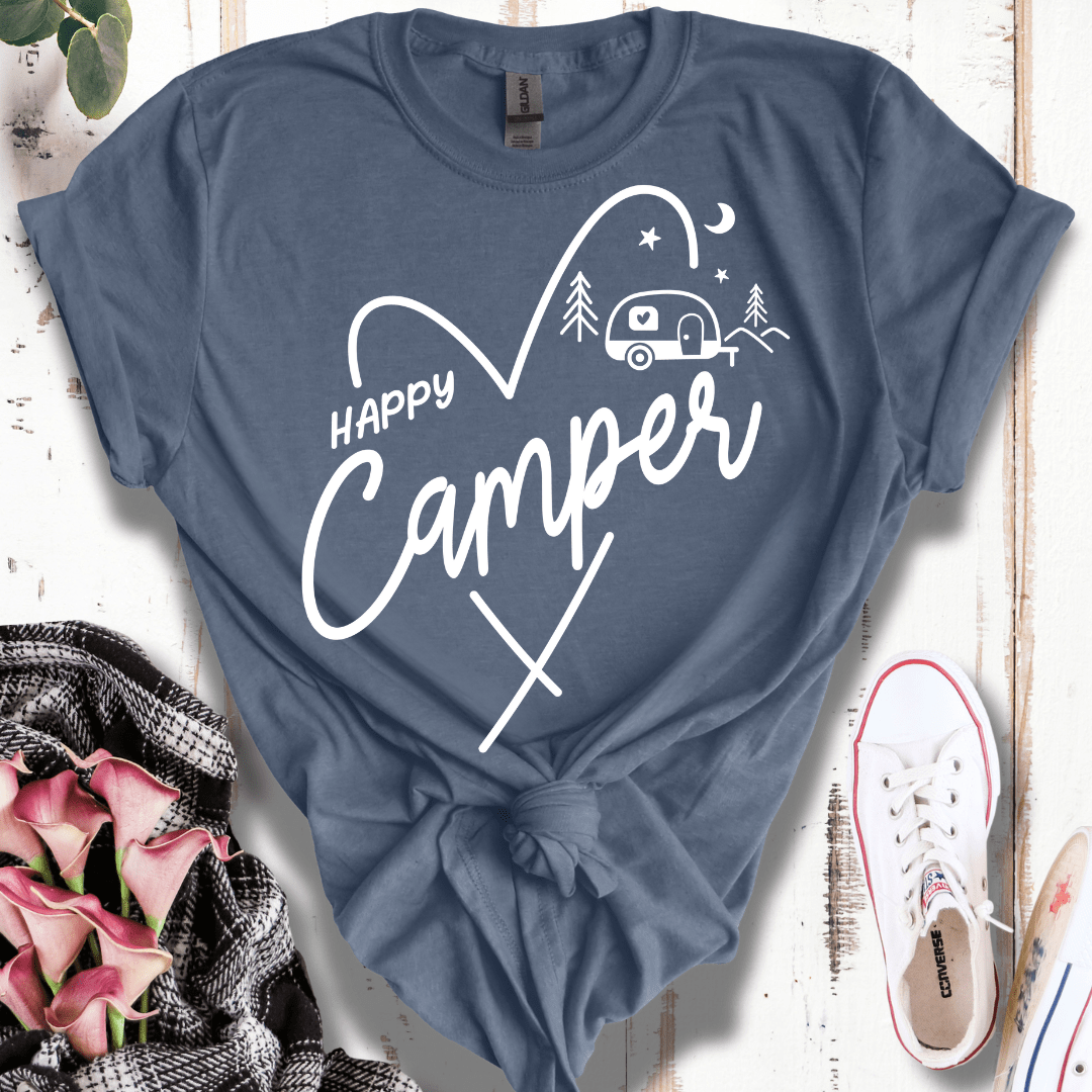 Happy Camper Heart T-Shirt