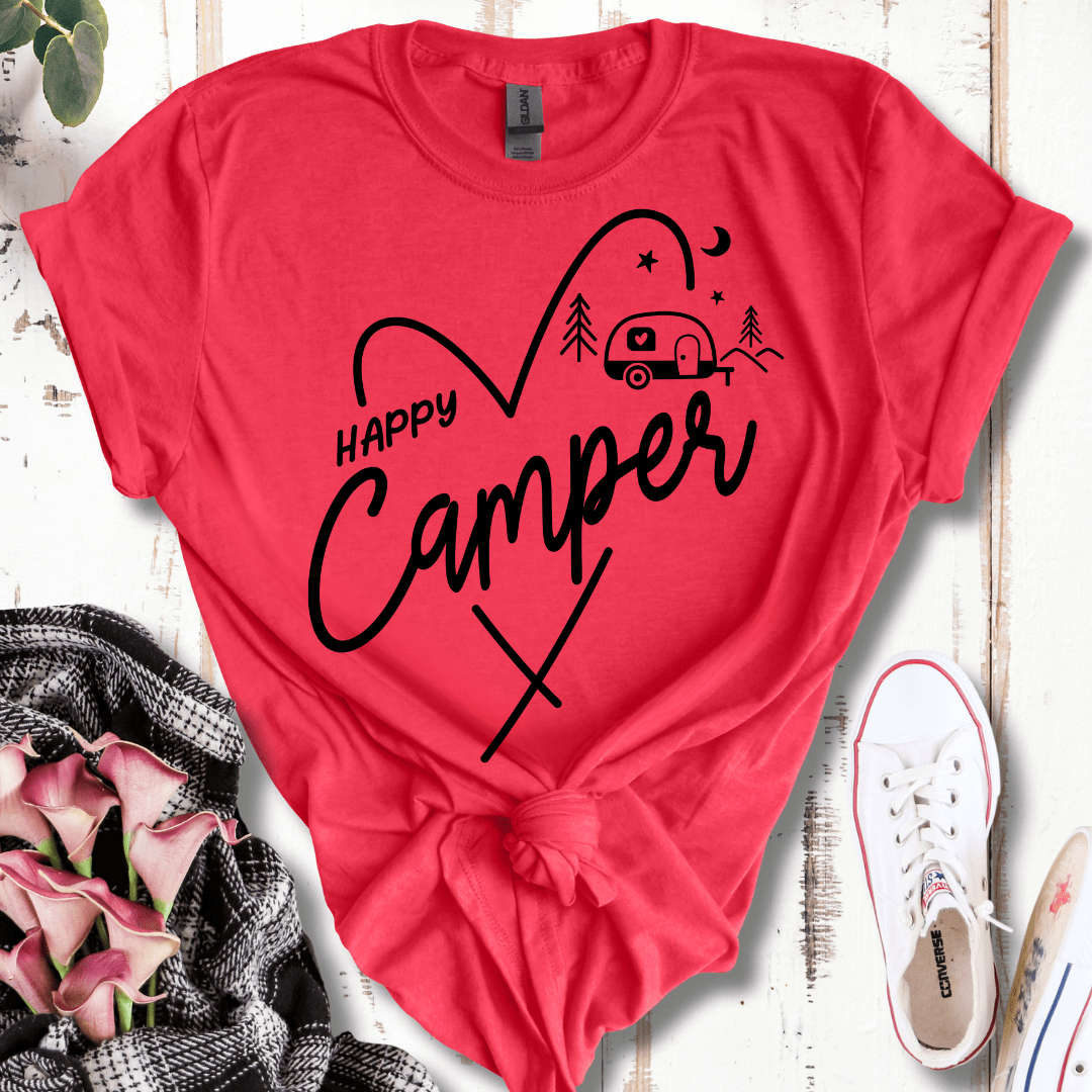 Happy Camper Heart T-Shirt