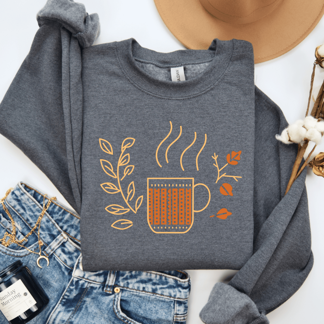 Coffee and Falling Leaves Sweatshirt