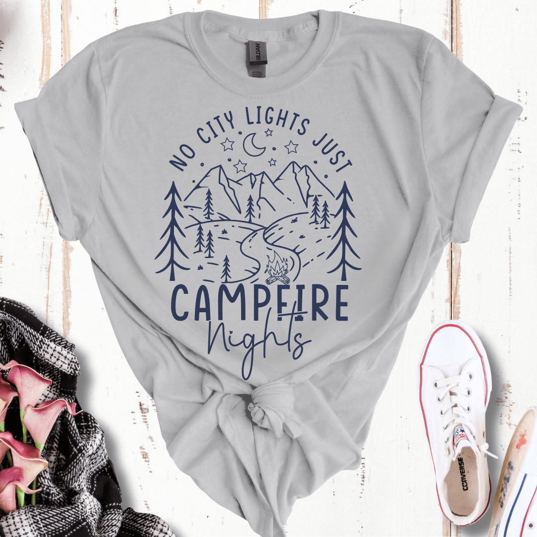 No City Lights, Just Campfire Nights T-Shirt