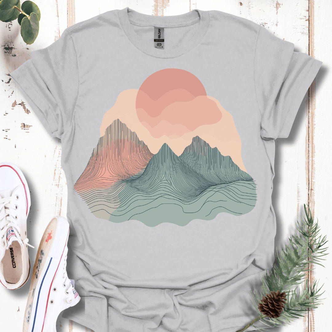 Pastel Mountain Sunset T-Shirt