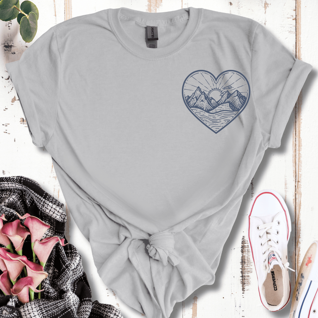 Pocket Mountain Heart T-Shirt