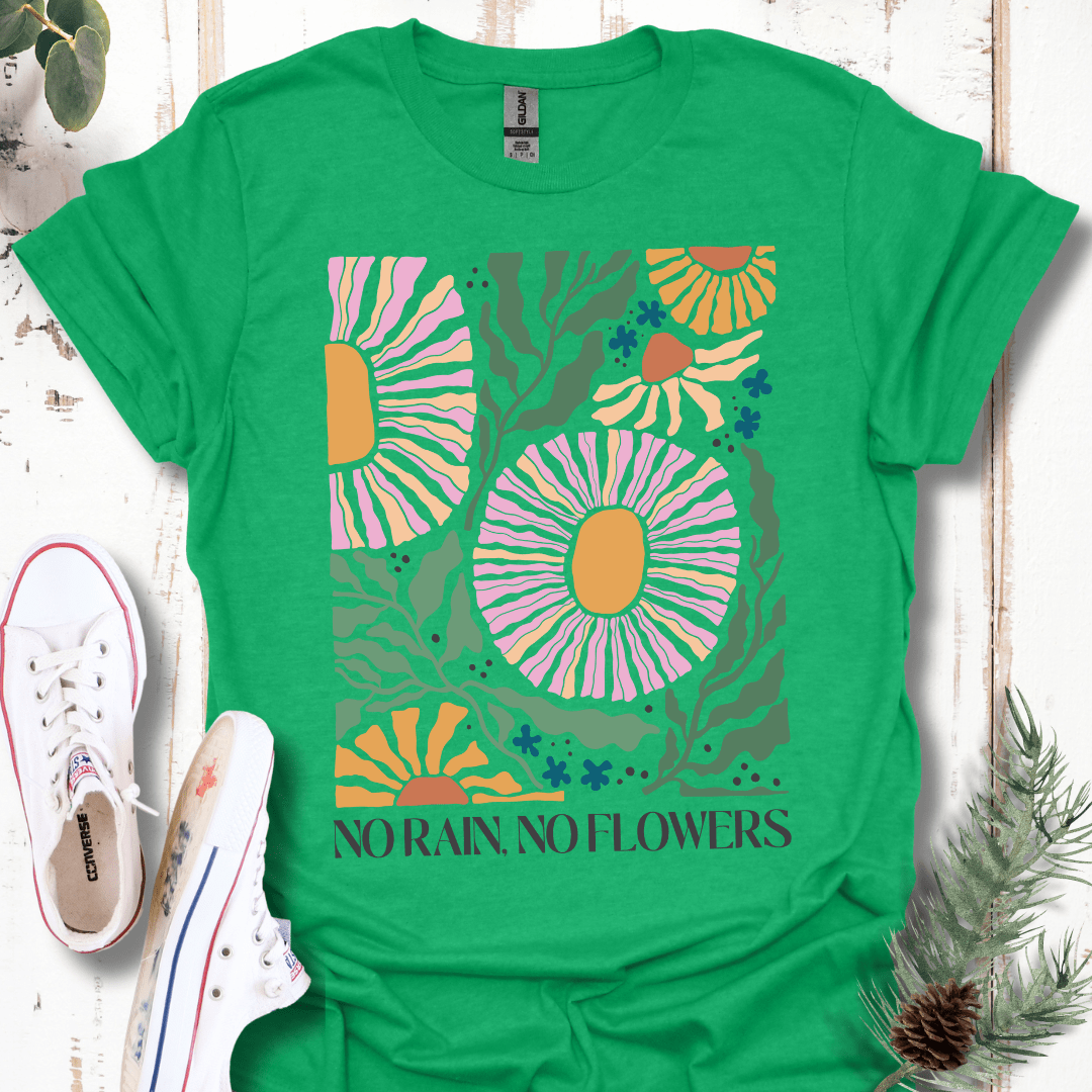 No Rain No Flowers Boho T-Shirt