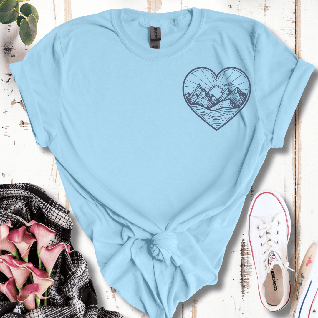 Pocket Mountain Heart T-Shirt