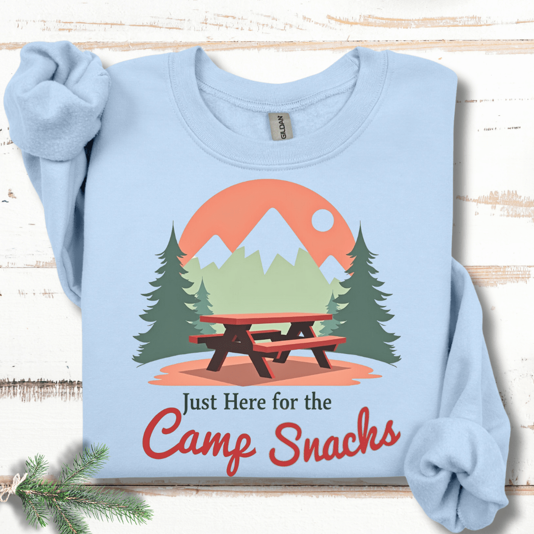 Just Here For the Camp Snacks Sweatshirt