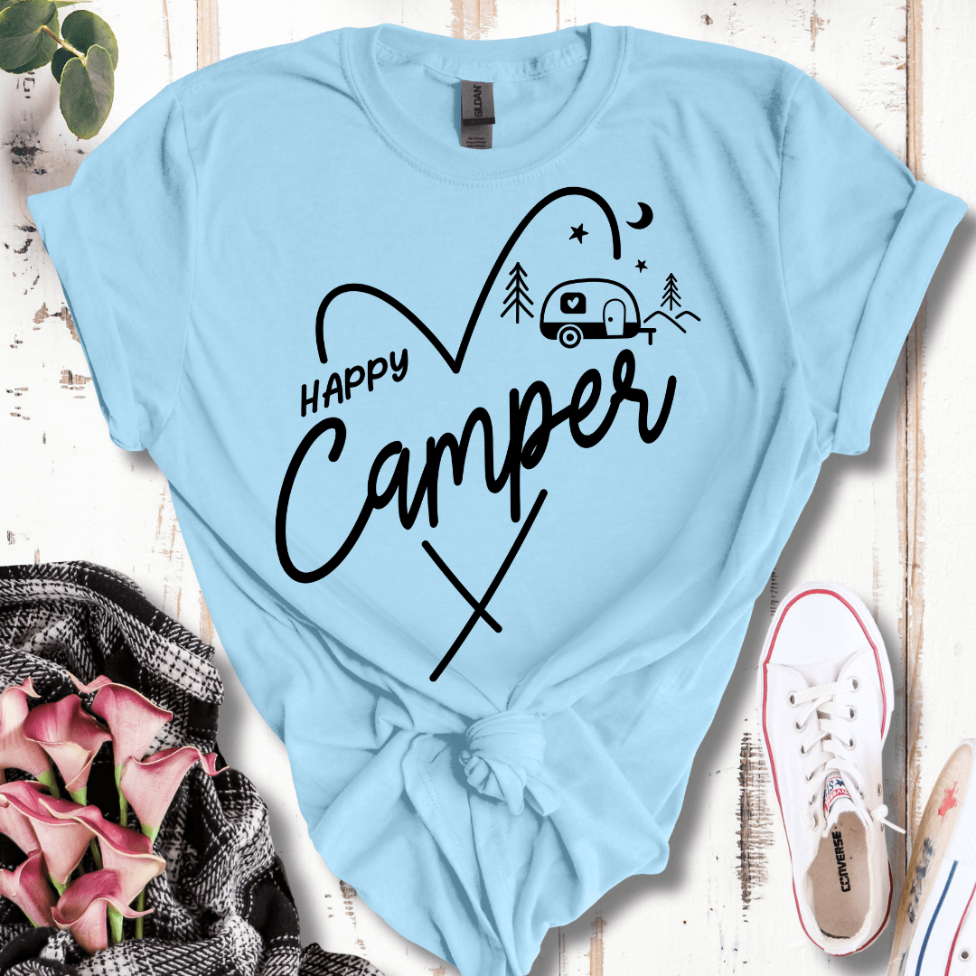 Happy Camper Heart T-Shirt