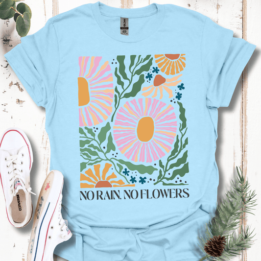 No Rain No Flowers Boho T-Shirt