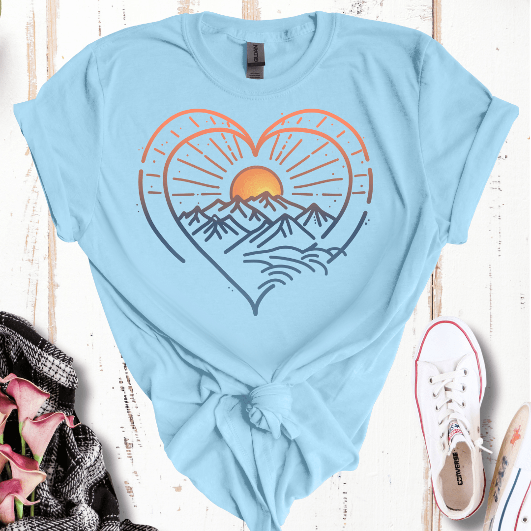 Pastel Mountain Heart T-Shirt