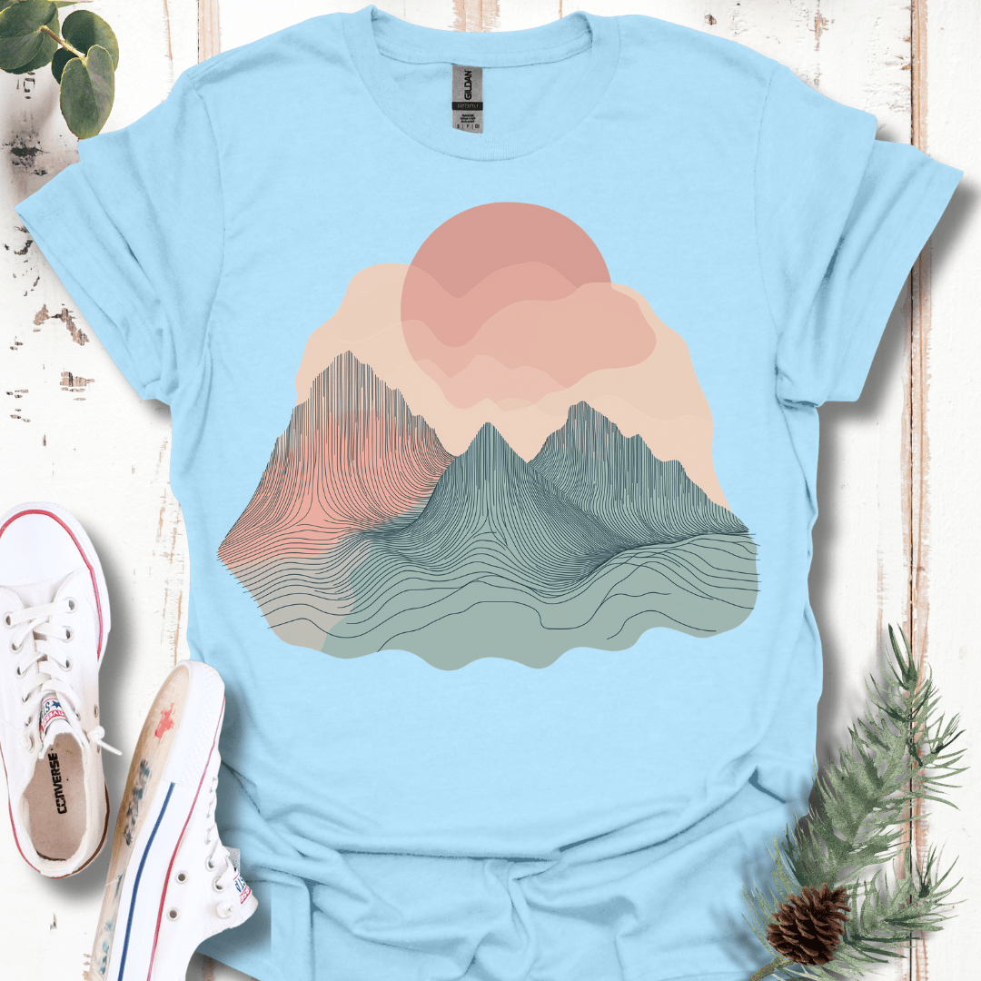 Pastel Mountain Sunset T-Shirt