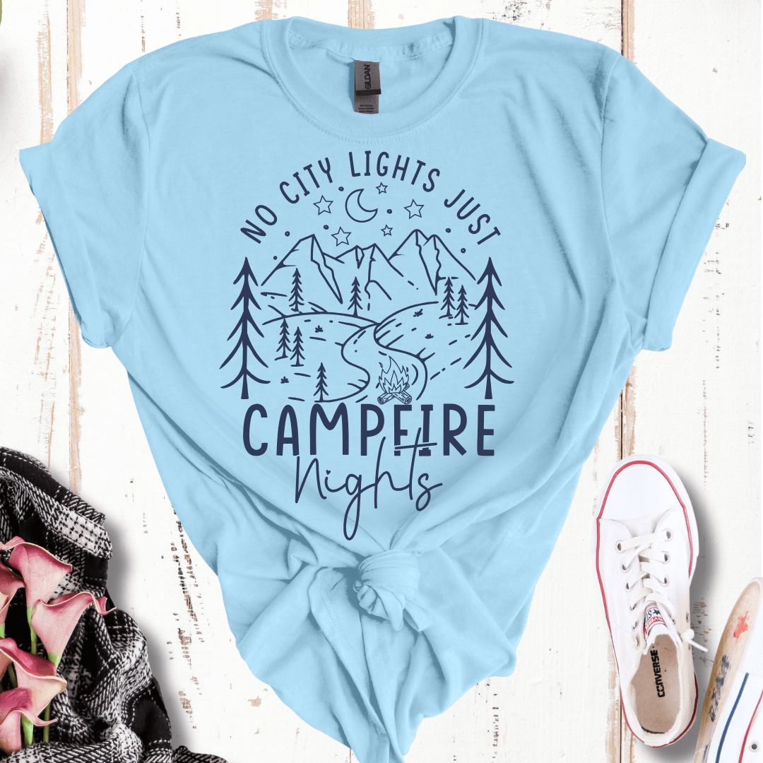 No City Lights, Just Campfire Nights T-Shirt