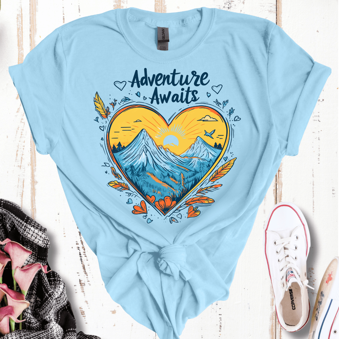 Mountain Heart Adventure Awaits T-Shirt