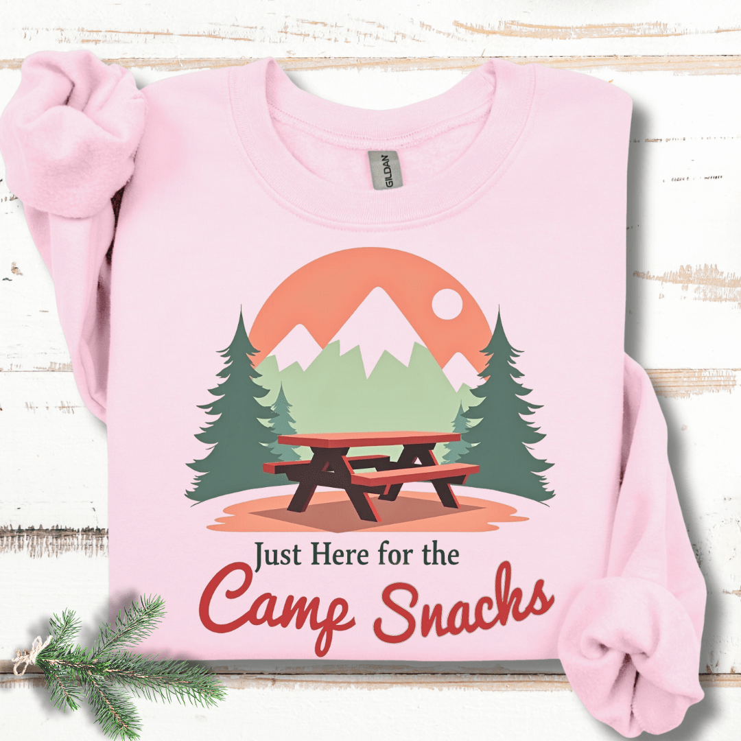 Just Here For the Camp Snacks Sweatshirt