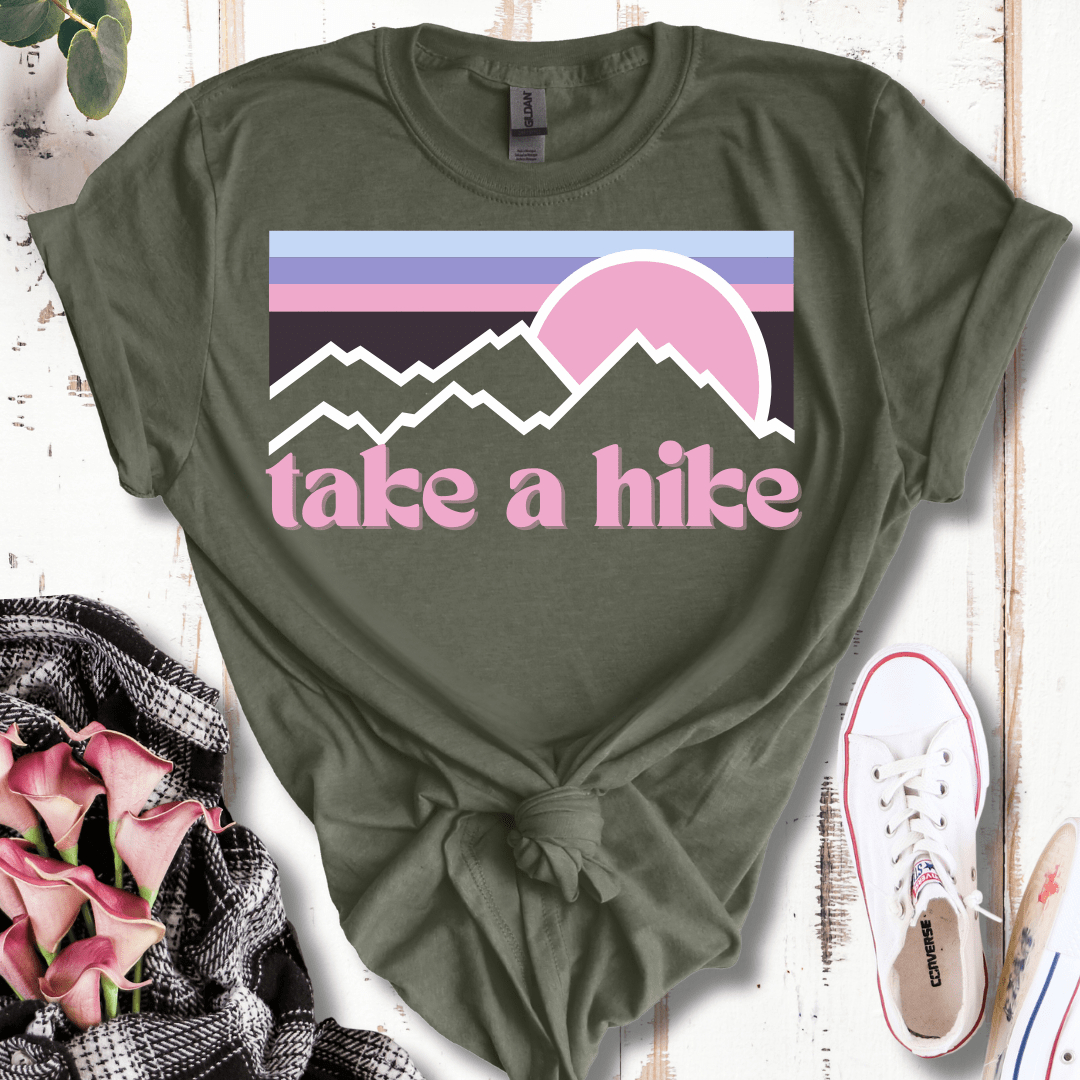 Pastel Retro Take a Hike T-Shirt