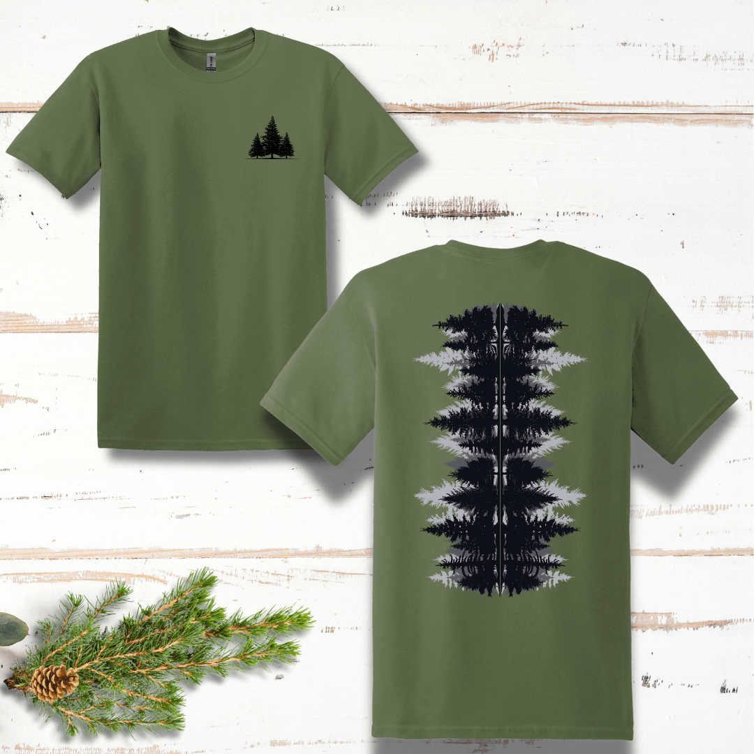 Pine Forest Back Design T-Shirt