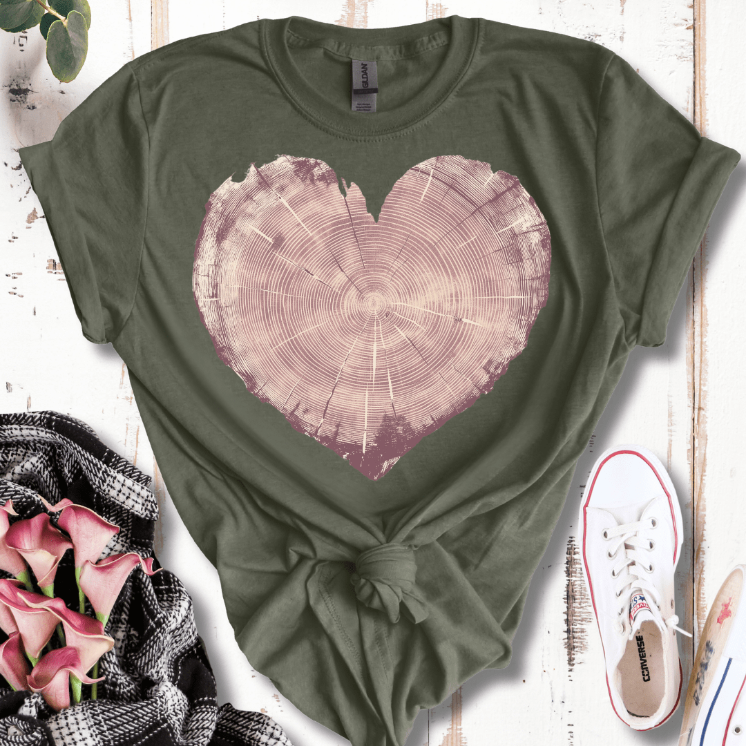 Tree Trunk Heart T-Shirt