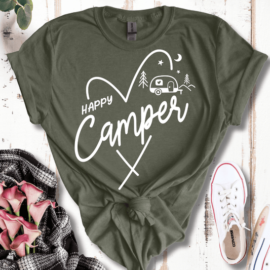 Happy Camper Heart T-Shirt