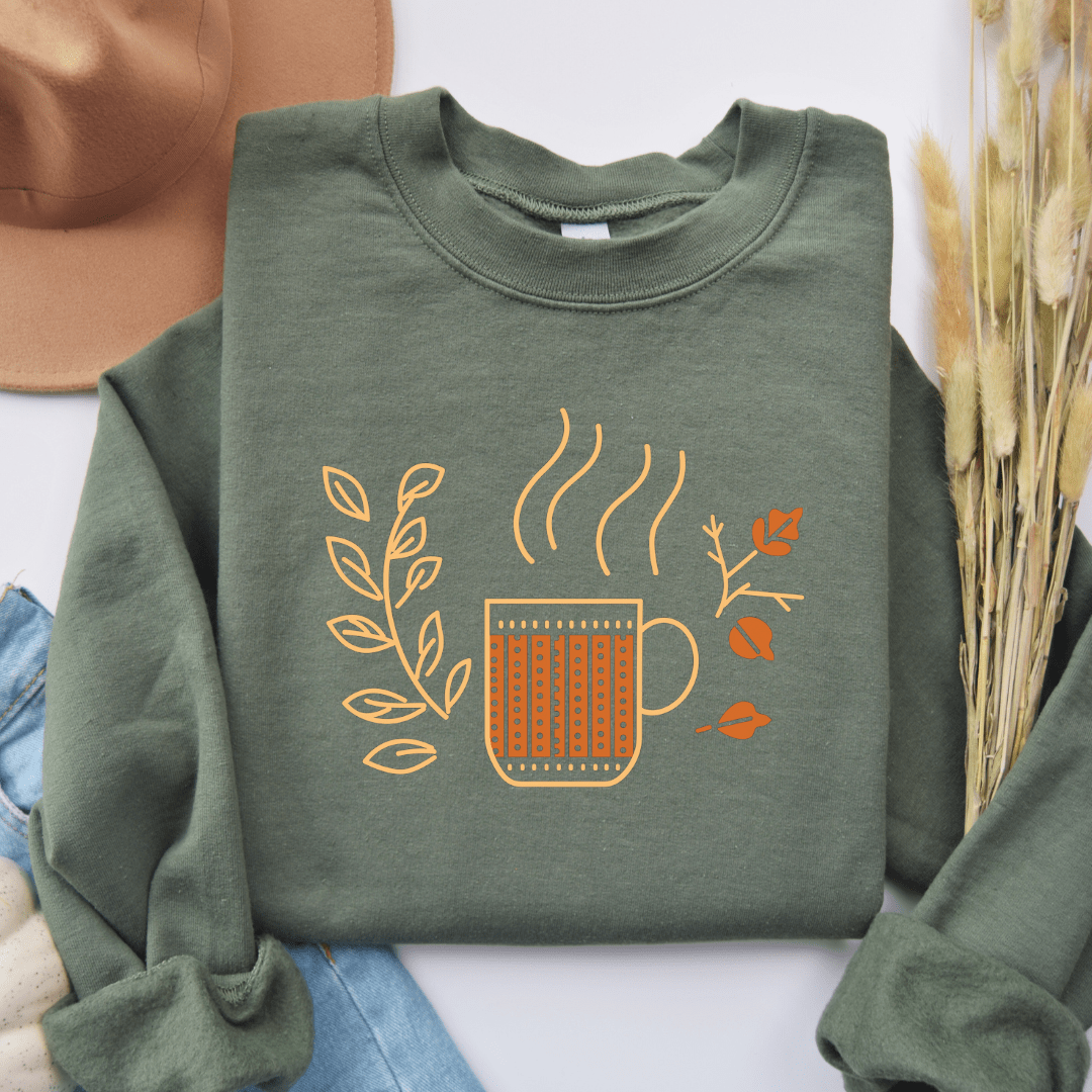 Coffee and Falling Leaves Sweatshirt