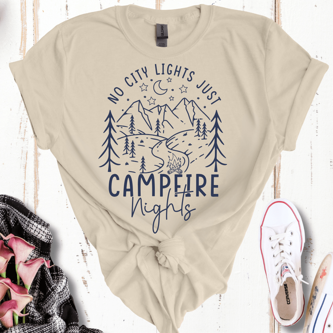 No City Lights, Just Campfire Nights T-Shirt