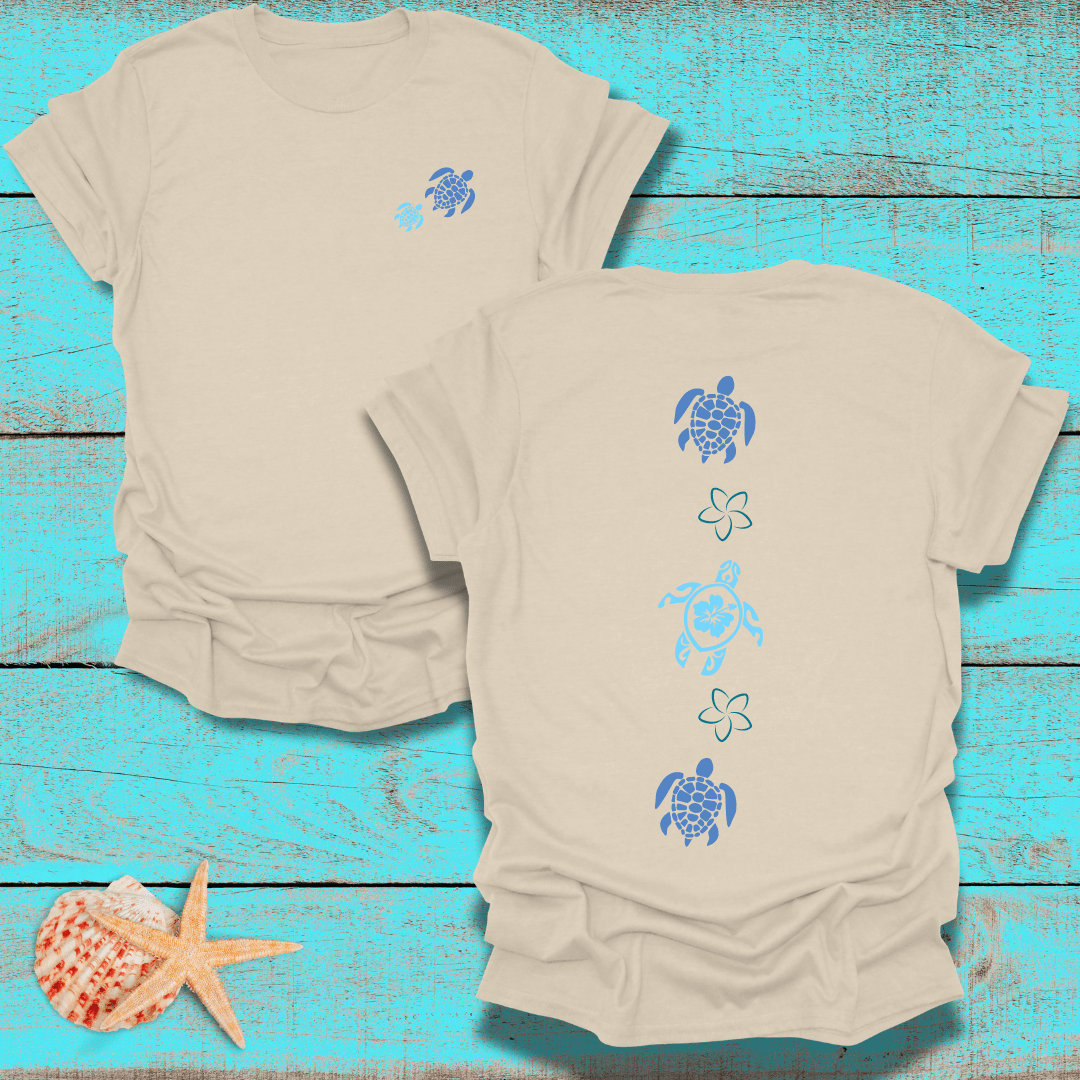 Sea Turtle Pocket & Back Design T-Shirt