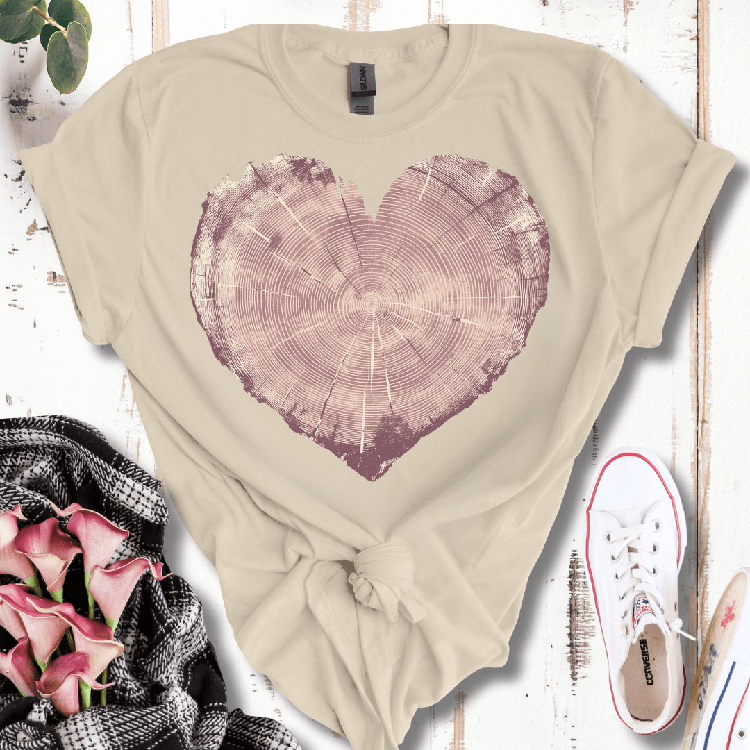 Tree Trunk Heart T-Shirt