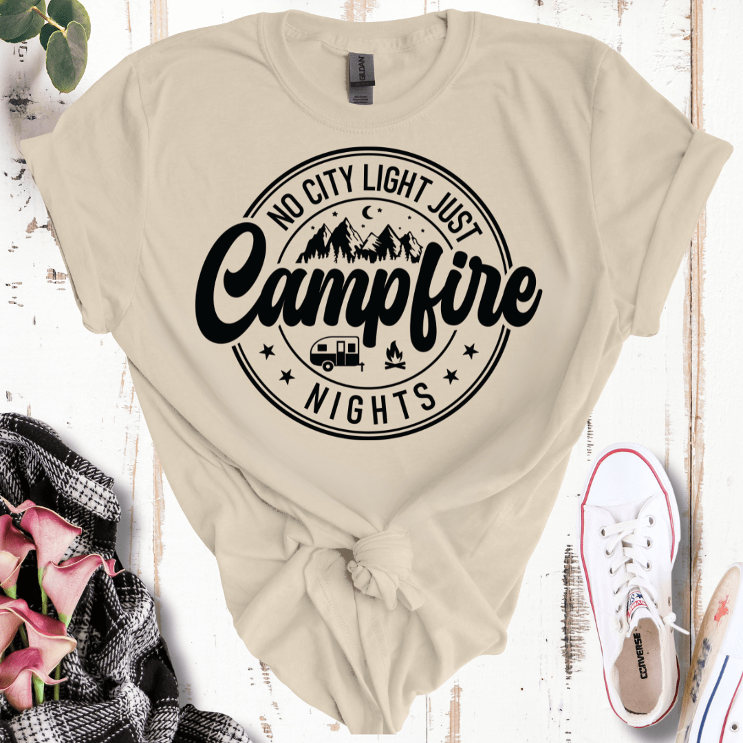 No City Lights Just Campfire Nights T-Shirt