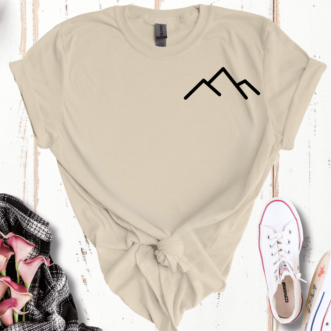 Minimalist Mountain Pocket  T-Shirt