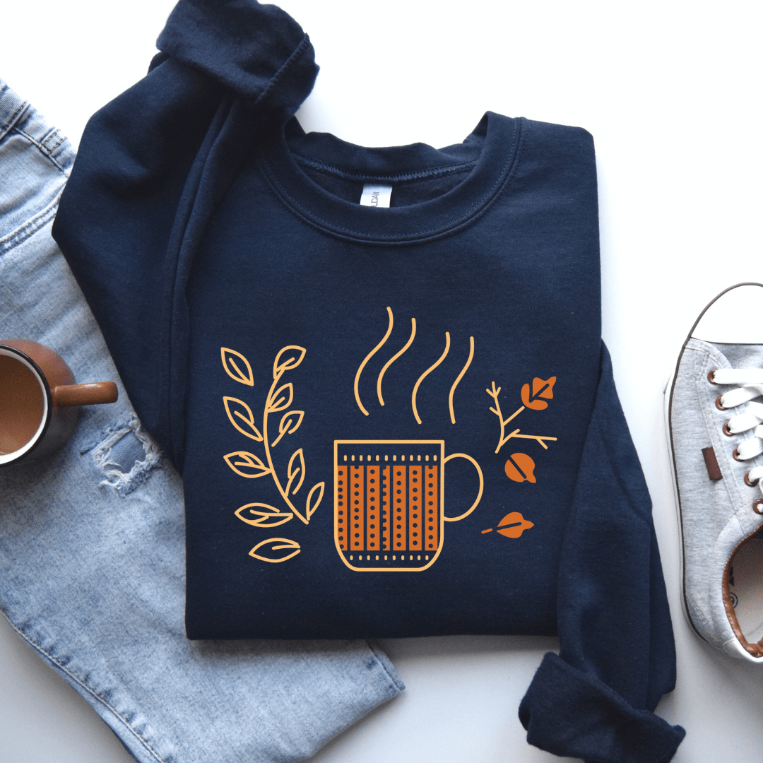 Coffee and Falling Leaves Sweatshirt