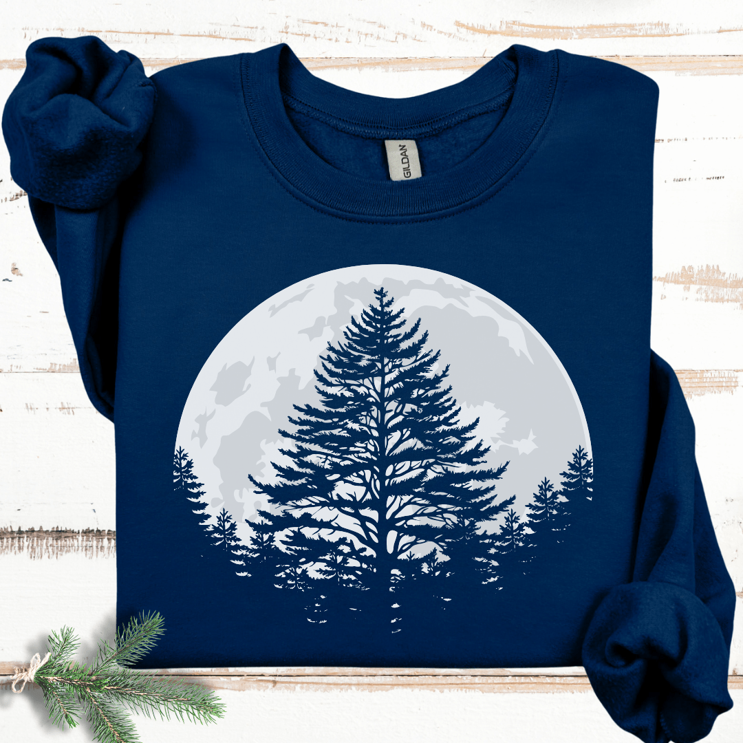 Moonlit Tree Silhouette Sweatshirt