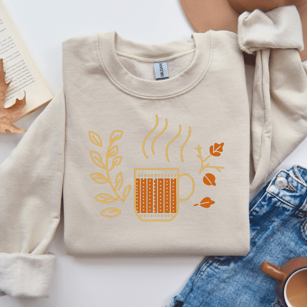 Coffee and Falling Leaves Sweatshirt