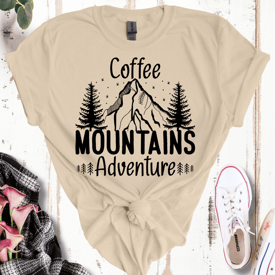 Coffee, Mountains, Adventure T-Shirt