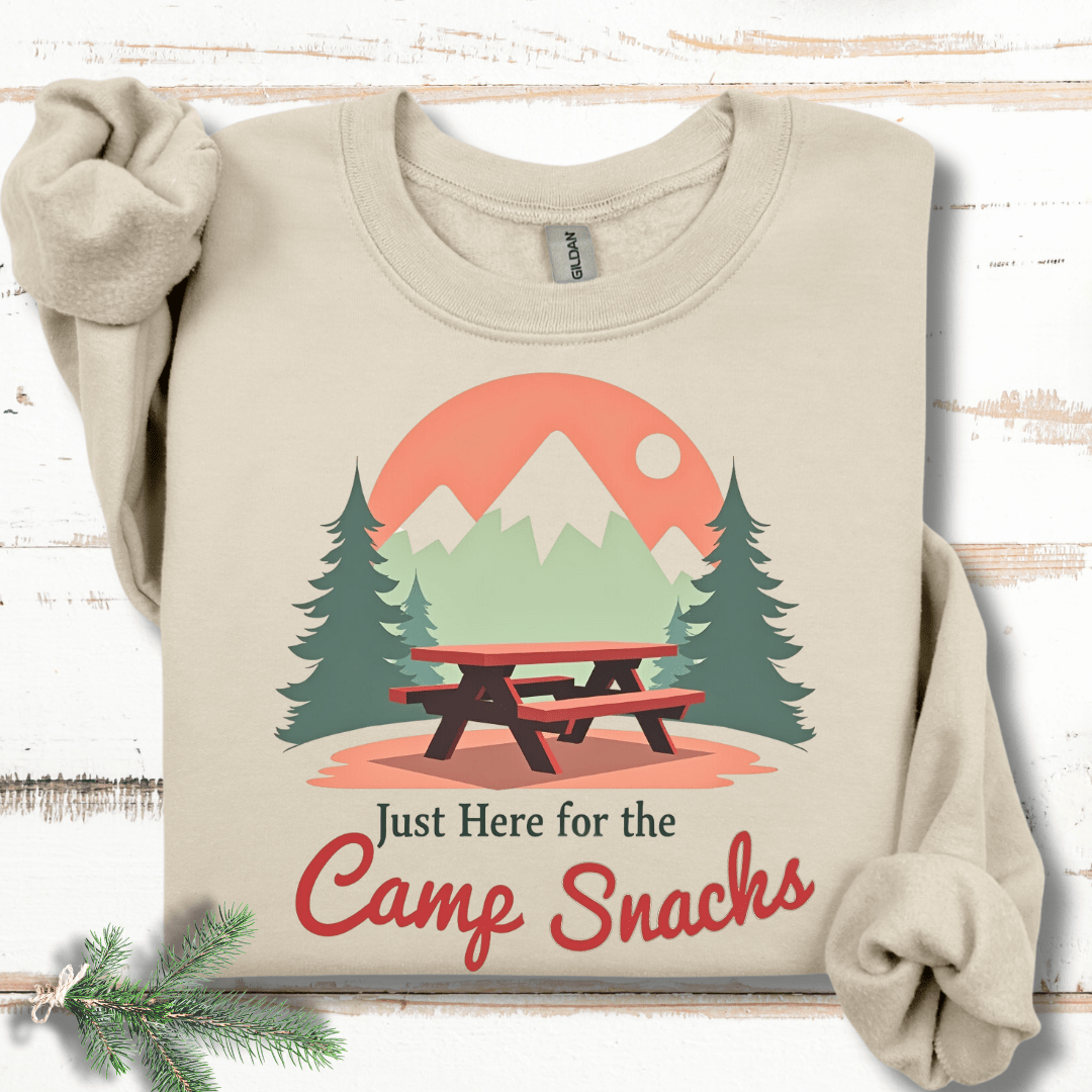 Just Here For the Camp Snacks Sweatshirt