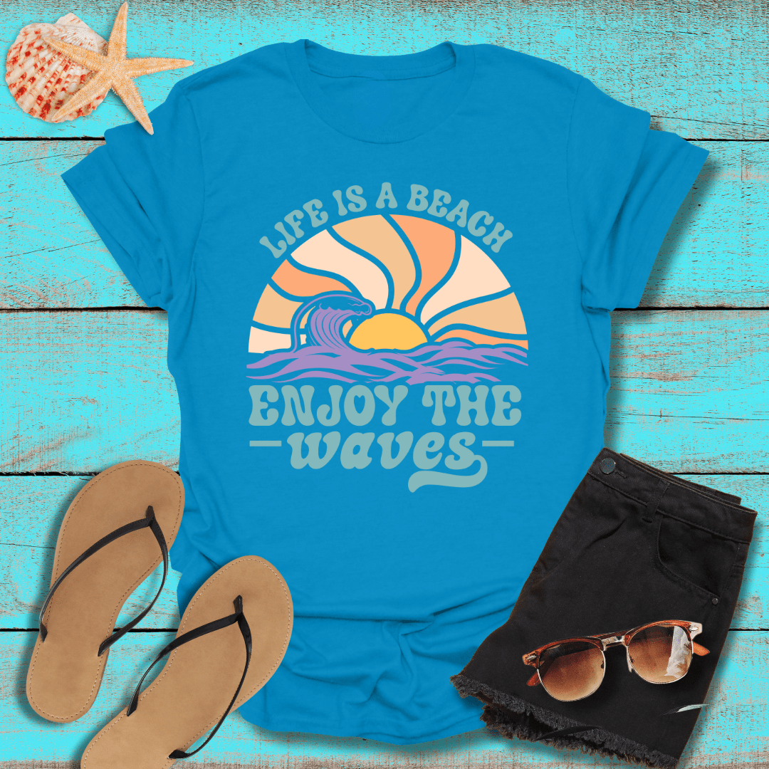 Boho Life's A Beach Enjoy the Waves T-Shirt