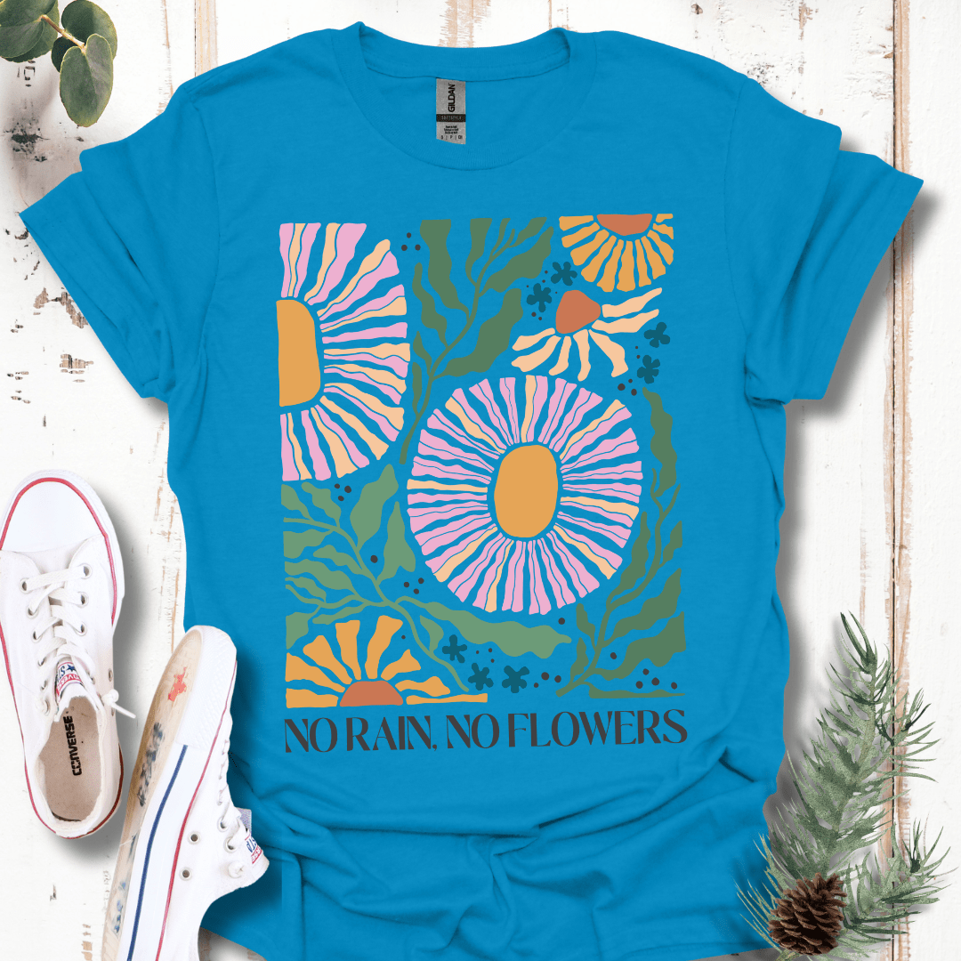 No Rain No Flowers Boho T-Shirt