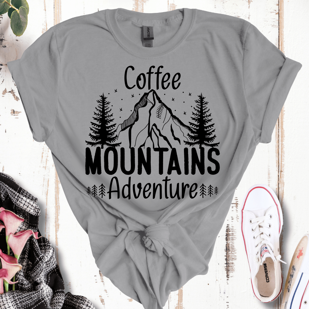 Coffee, Mountains, Adventure T-Shirt