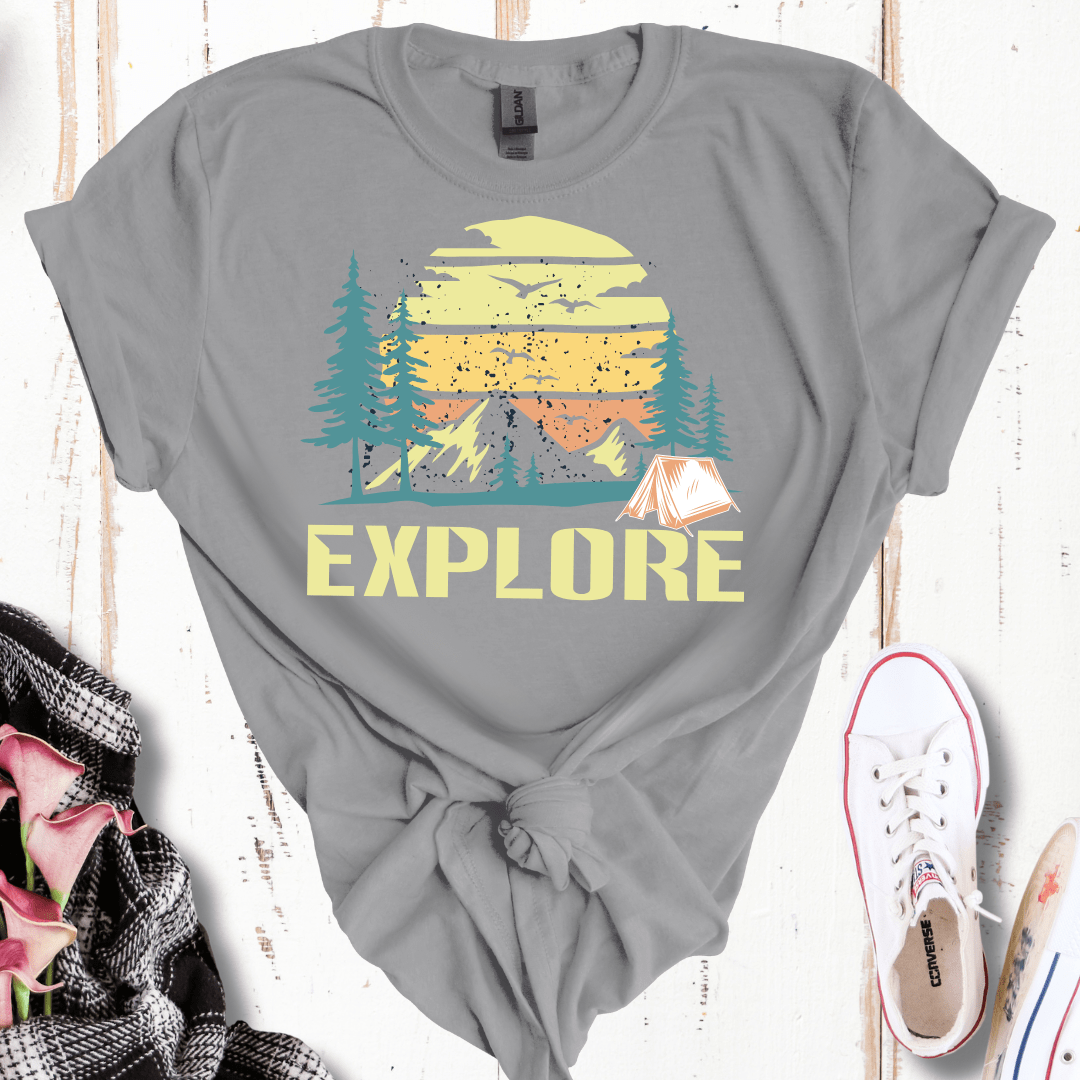 Pastel Distressed Explore T-Shirt