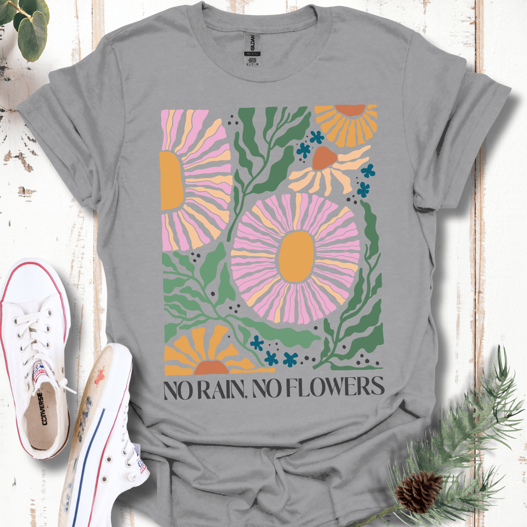 No Rain No Flowers Boho T-Shirt